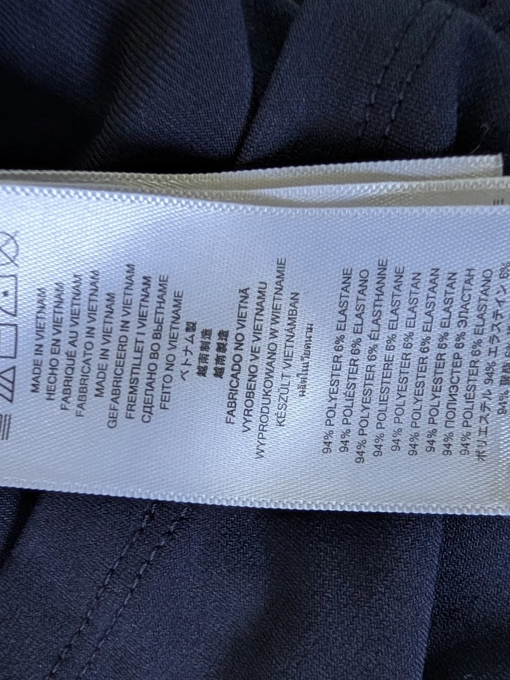 Euc Michael Kors Navy Blue Dress with Silver Bar Accent Xs